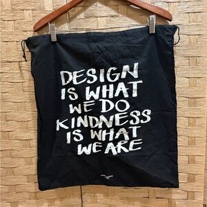 COOL KURT GEIGER LONDON "Design Is What We Do" Drawstring Bag for Purse Handbag
